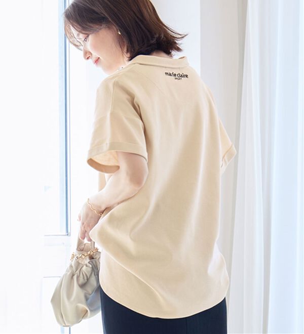 Viola e Viola（ヴィオラ エ ヴィオラ）の「【ｍａｒｉｅ　ｃｌａｉｒｅ　ＳＰＯＲＴ】スキッパーポロチュニック（チュニック）」｜詳細画像