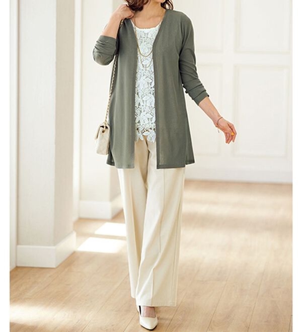 BELLUNA（ベルーナ）の「コーデが完成！花柄プリントカーディガンアンサンブル（アンサンブル）」｜詳細画像