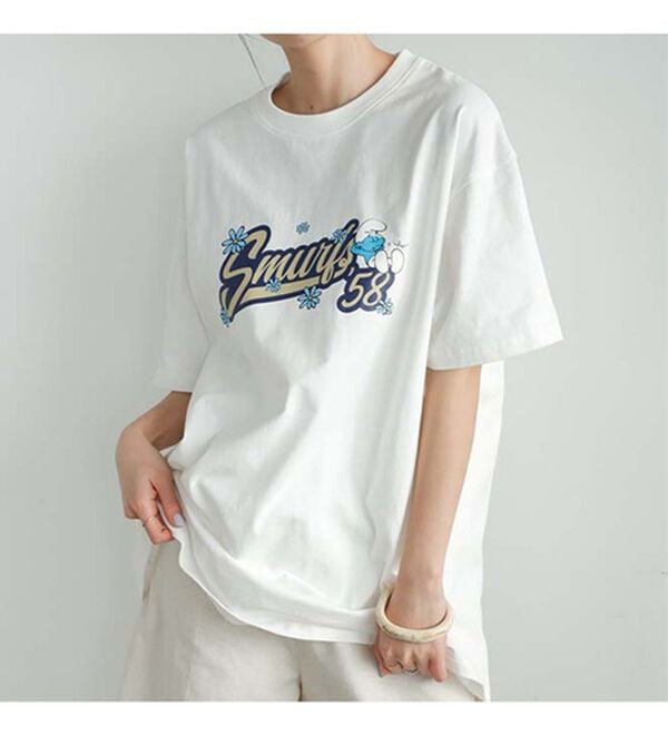 GeeRA（ジーラ）の「【スマーフ】コラボプリントＴシャツ（カットソー）」｜詳細画像
