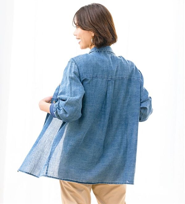 ルフラン（ルフラン）の「夏にも着られる！透けデニムシャツ（シャツ）」｜詳細画像