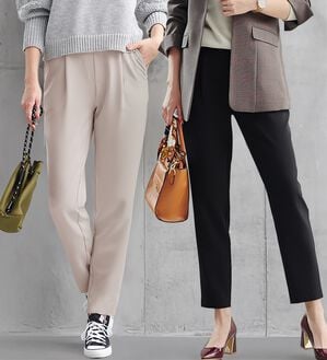 RANAN（ラナン）の「【選べる股下】美脚シルエットタックパンツ（フルレングスパンツ）」｜詳細画像