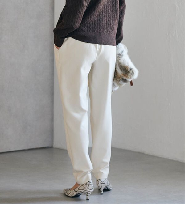 RANAN（ラナン）の「あったか！裏起毛美脚シルエットタックパンツ（フルレングスパンツ）」｜詳細画像