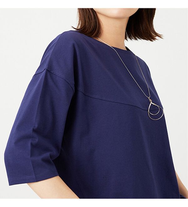 BELLUNA（ベルーナ）の「ヒンヤリ冷感！切替デザインプルオーバー（カットソー）」｜詳細画像