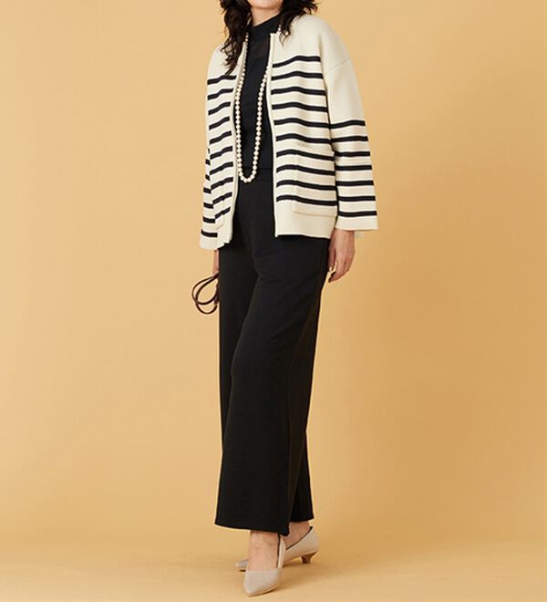 BELLUNA（ベルーナ）の「ウエスト楽々！キレイ見えワイドパンツ（ワイドパンツ・ガウチョ）」｜詳細画像