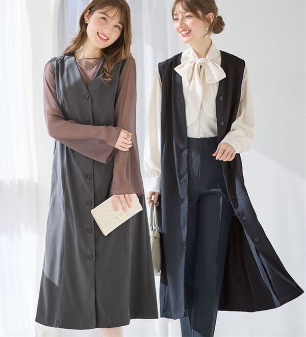 alotta（アロッタ）の「大人上品フレアジレワンピース（ジャンパースカート）」｜詳細画像