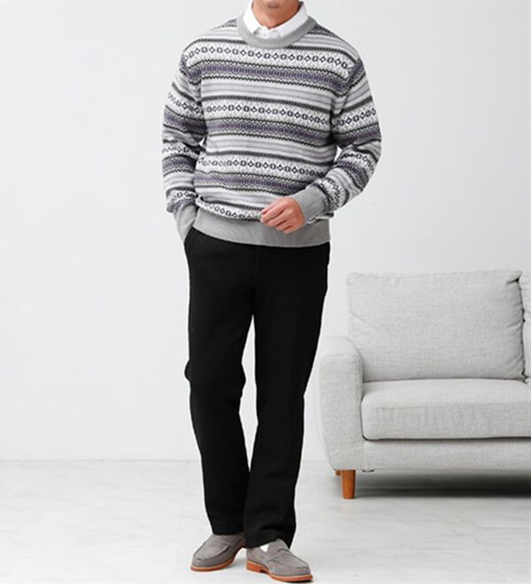 「＜コムルヴァン・オム＞お父さんの裏シャギー７得パンツ（メンズフルレングスパンツ）」｜詳細画像