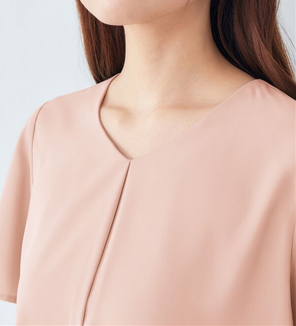 alotta（アロッタ）の「シフォンレイヤードＶネックブラウス（ブラウス）」｜詳細画像