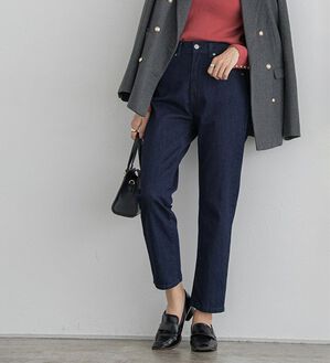 Pierrot（ピエロ）の「【選べる丈】ハイウエストストレートデニム（フルレングスパンツ）」｜詳細画像