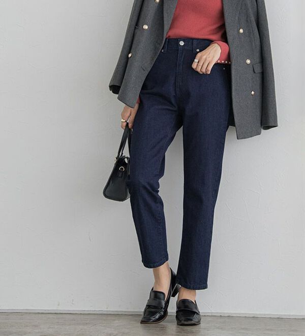 Pierrot（ピエロ）の「【選べる丈】ハイウエストストレートデニム（フルレングスパンツ）」｜詳細画像