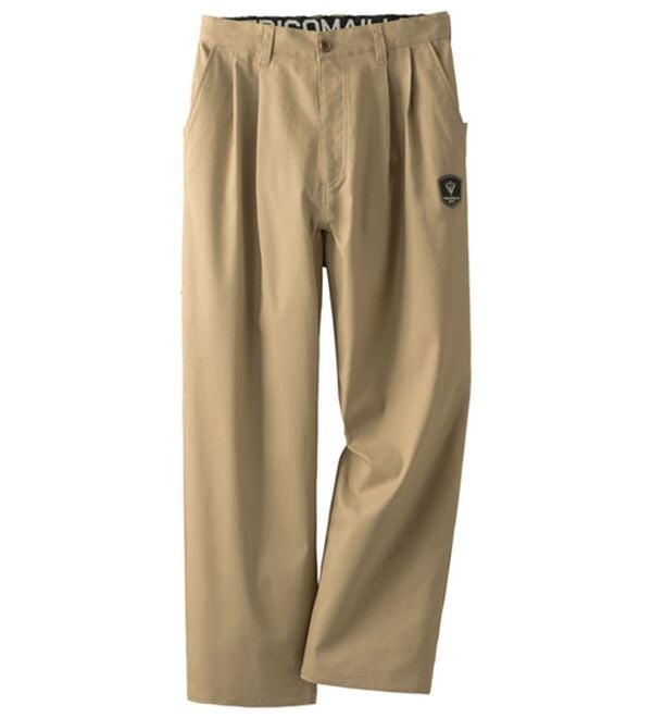 「＜トリコマイユゴルフ＞ゴルフ仕様のゆったりタックチノ（メンズフルレングスパンツ）」｜ベージュ