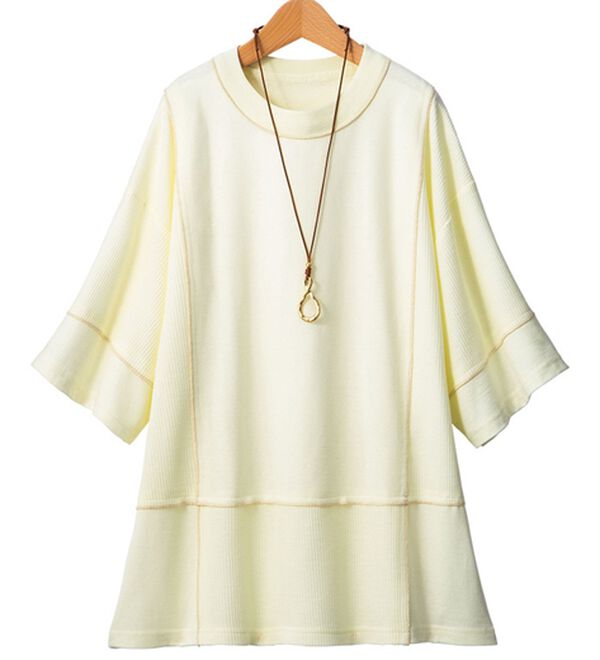 ルフラン（ルフラン）の「汗ジミ対策！ちょいかわプルオーバー（カットソー）」｜アイボリー