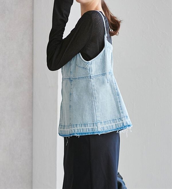 RANAN（ラナン）の「デニム素材キャミビスチェ（タンクトップ・キャミソール）」｜詳細画像