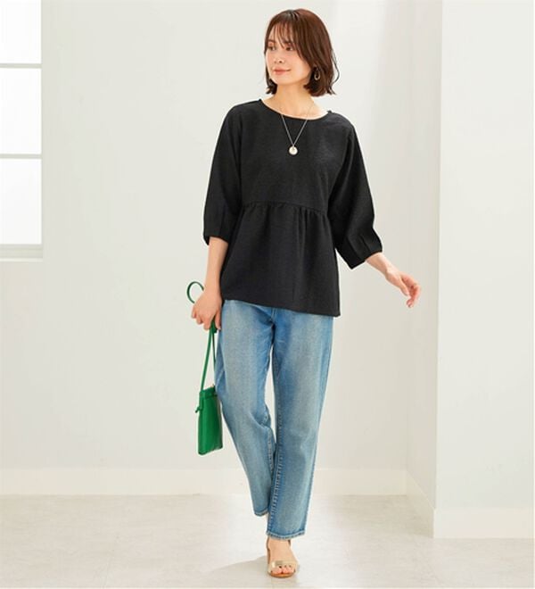 BELLUNA（ベルーナ）の「ジャカード素材ペプラムチュニック（チュニック）」｜詳細画像