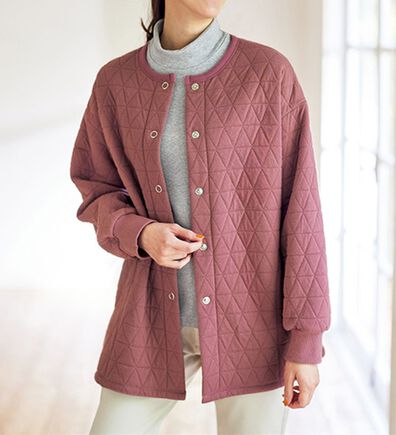 BELLUNA（ベルーナ）の「やわらかキルト裏ファージャケット（その他カーディガン）」