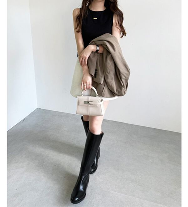 GeeRA（ジーラ）の「ロゴプレートデザインタンクトップ（タンクトップ・キャミソール）」｜詳細画像