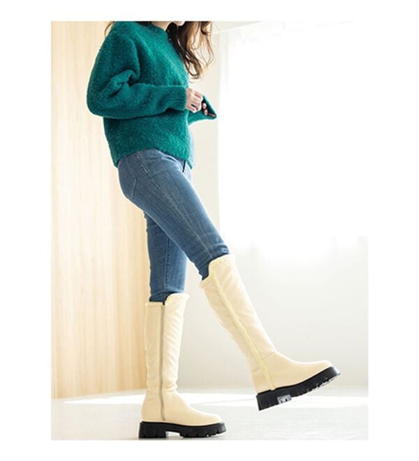 RANAN（ラナン）の「ボアデザインロングブーツ（ブーツ）」｜詳細画像