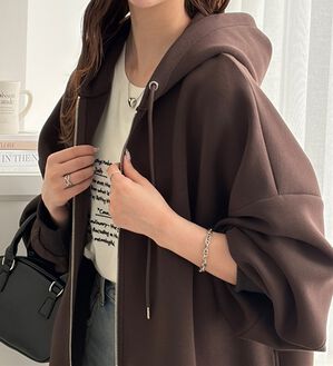 GeeRA（ジーラ）の「ダンボールダブルジップビッグパーカー（パーカー）」｜ブラウン