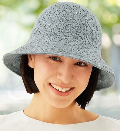 「ＵＶカット涼やか透かし編みハット（帽子）」