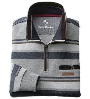 「＜ニコル　モリソン＞こだわる大人の好印象トレーナー（メンズトレーナー）」｜杢グレー