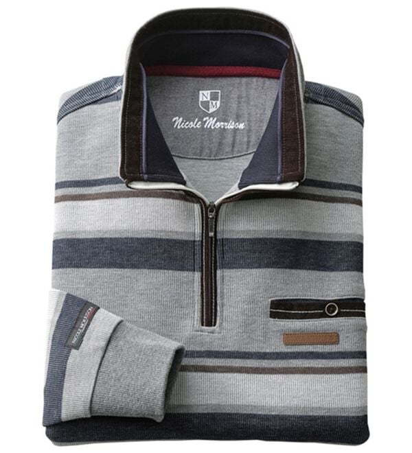 「＜ニコル　モリソン＞こだわる大人の好印象トレーナー（メンズトレーナー）」｜杢グレー