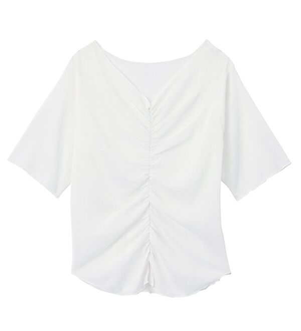 GeeRA（ジーラ）の「Ｖネックシャーリングカットソー（カットソー）」｜詳細画像