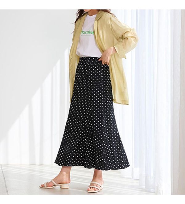 ドット柄マーメイドスカート - ベルーナ【公式】
