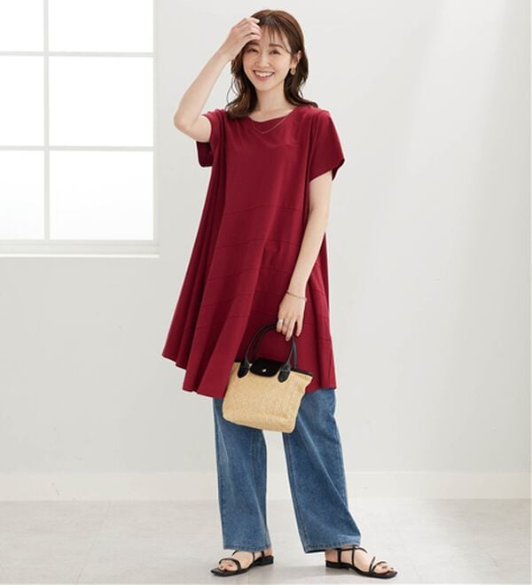 BELLUNA（ベルーナ）の「切替デザインチュニックワンピース（チュニック）」｜詳細画像