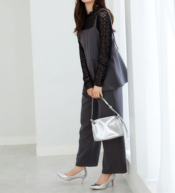 BELLUNA（ベルーナ）の「【2点セット】ウーリッシュ素材ビスチェセットアップ（セットアップ）」｜詳細画像