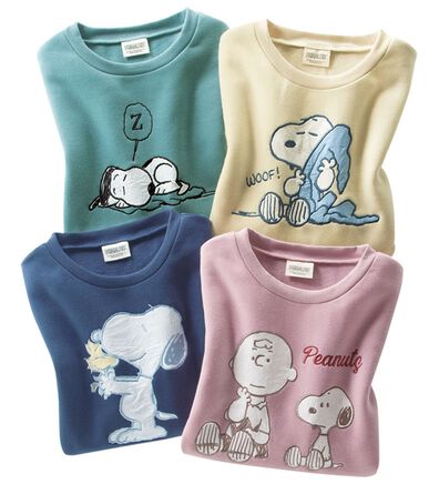 LAVIENNE（ラヴィエンヌ）の「スヌーピー裏起毛アップリケプルオーバー（トレーナー・スウェット）」