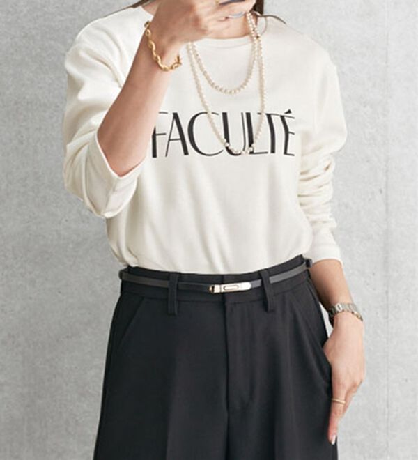 BELLUNA（ベルーナ）の「綿混ロゴＴシャツ（Tシャツ）」｜詳細画像