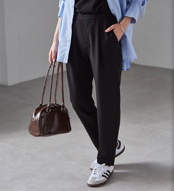 RANAN（ラナン）の「【選べる股下】美脚シルエットタックパンツ（股下６１・６５ｃｍ）（フルレングスパンツ）」｜詳細画像