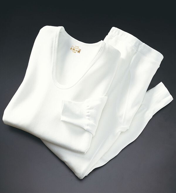 「素肌の匠（Ｒ）プレミアム綿１００％ふっくらインナー上下組（メンズ肌着・インナーウェア）」｜詳細画像