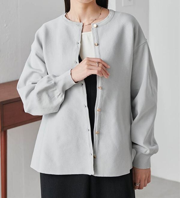 RANAN（ラナン）の「ペプラムチュニックカーデ（ニットカーディガン）」｜詳細画像