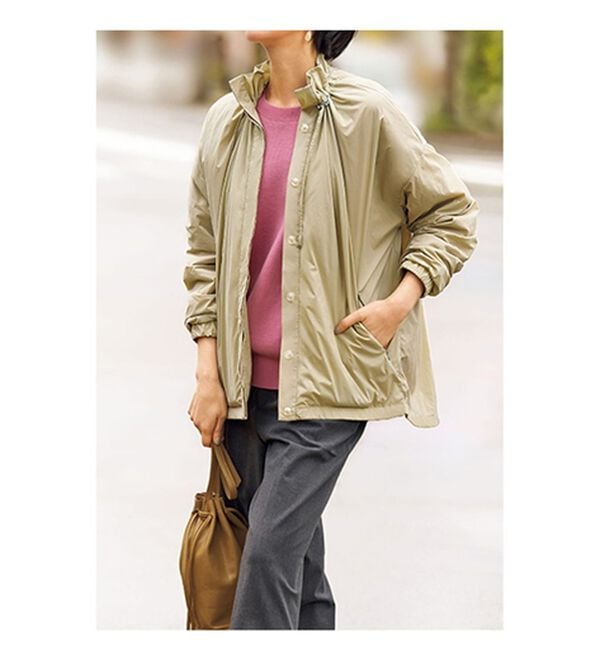 VINNO（ヴィノ）の「機能付ヘビロテシャーリングシャツブルゾン（ハーフコート）」｜詳細画像