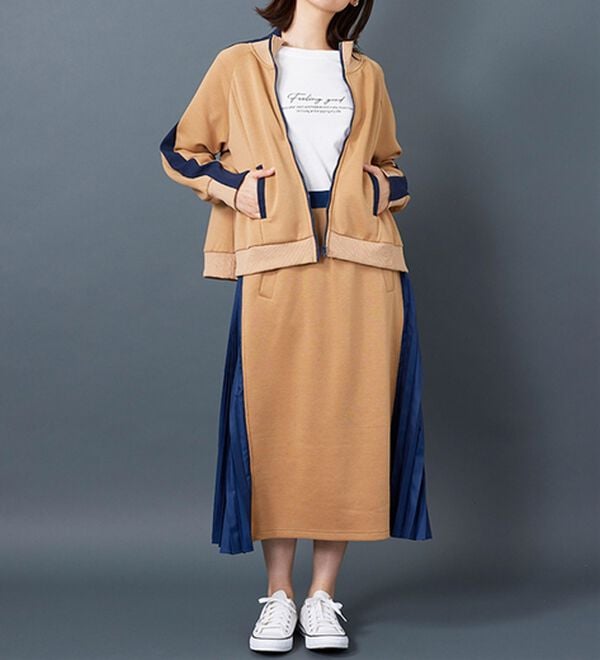 BELLUNA（ベルーナ）の「【Ｌａｇｒｉｌｕａ】配色プリーツデザインフレアースカート（ロングスカート）」｜詳細画像