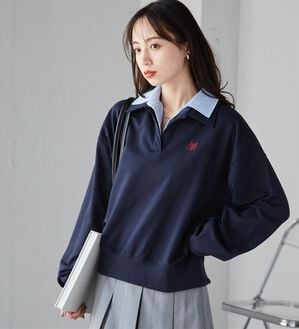 RANAN（ラナン）の「レイヤード襟付きスウェット（トレーナー・スウェット）」｜詳細画像