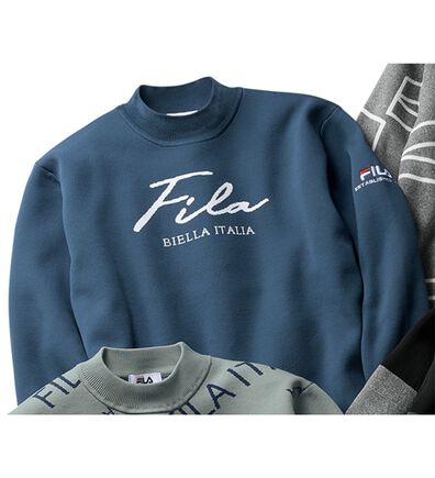 「＜フィラ＞軽量ストレッチデザインセーター（メンズニット・セーター）」