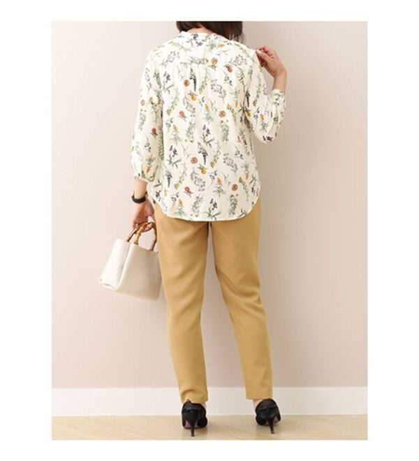 BELLUNA（ベルーナ）の「レーヨンプリントギャザー使いブラウス（ブラウス）」｜詳細画像