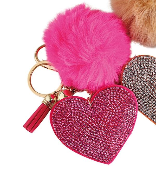 「キラキラハートチャーム（その他ファッション小物）」｜ピンク