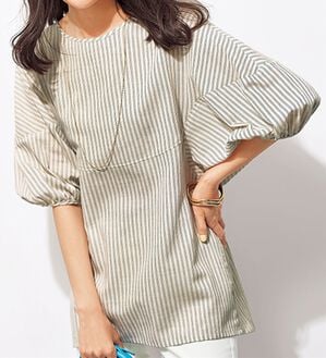 BELLUNA（ベルーナ）の「柔らか綿麻ボリューム袖ブラウス（ブラウス）」｜詳細画像