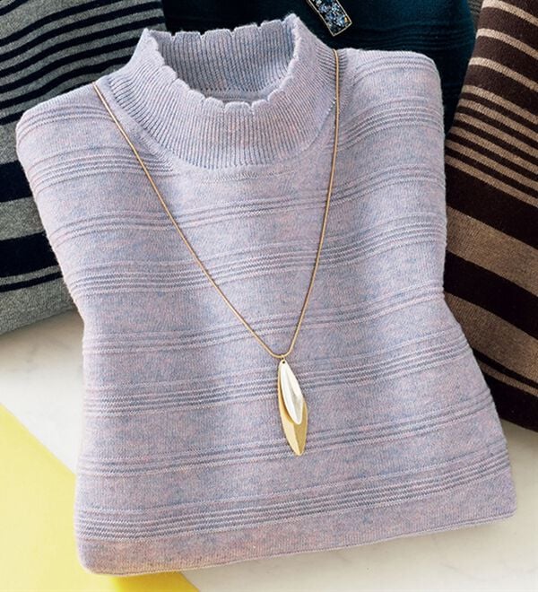 ルフラン（ルフラン）の「洗えるウール混ふんわりセーター（ニット・セーター）」｜詳細画像