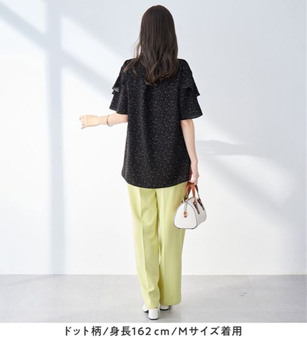 alotta（アロッタ）の「【イージーケア】フリル袖チュニックブラウス（チュニック）」｜詳細画像