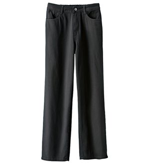 BELLUNA（ベルーナ）の「太すぎなくて「ちょうどいい！」ワイドストレートパンツ（フルレングスパンツ）」｜黒