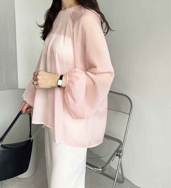 GeeRA（ジーラ）の「バックリボンシアーブラウス（ブラウス）」｜詳細画像