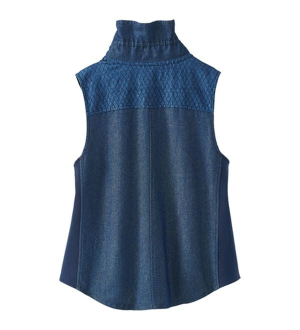 BELLUNA（ベルーナ）の「デニム素材切替デザインベスト（ベスト）」｜詳細画像