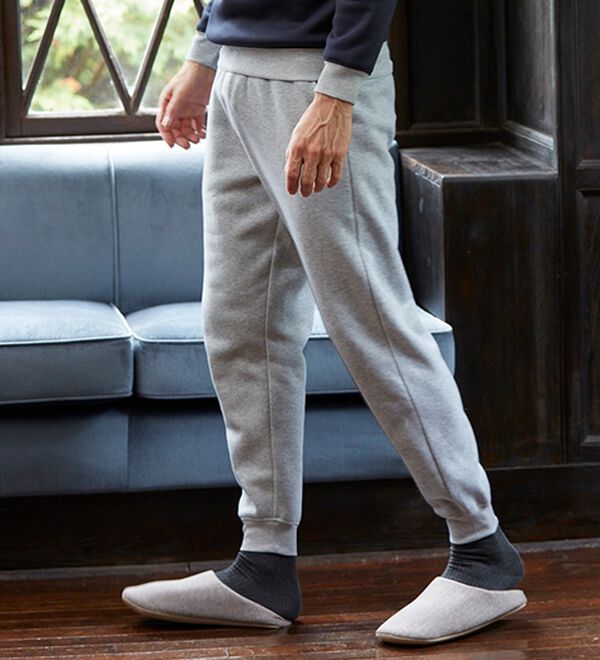 「＜シンプル＆プラス＞裏起毛スウェット上下セット（メンズルームウェア）」｜詳細画像