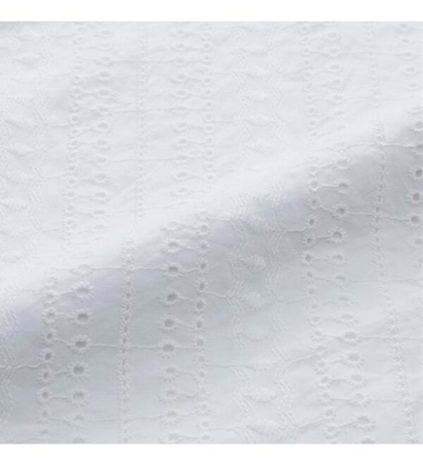 RANAN（ラナン）の「ひんやり！綿１００％ボリューム袖レースブラウス（ブラウス）」｜詳細画像