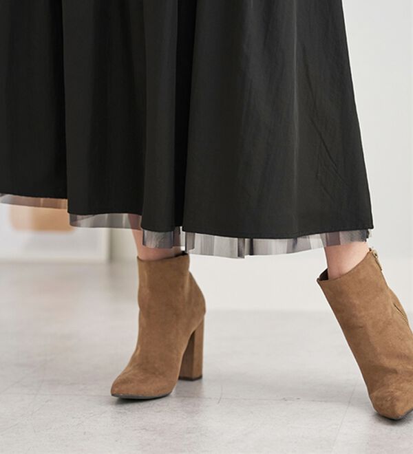 BELLUNA（ベルーナ）の「２倍の着こなし！チュールプリントスカート（ロングスカート）」｜詳細画像