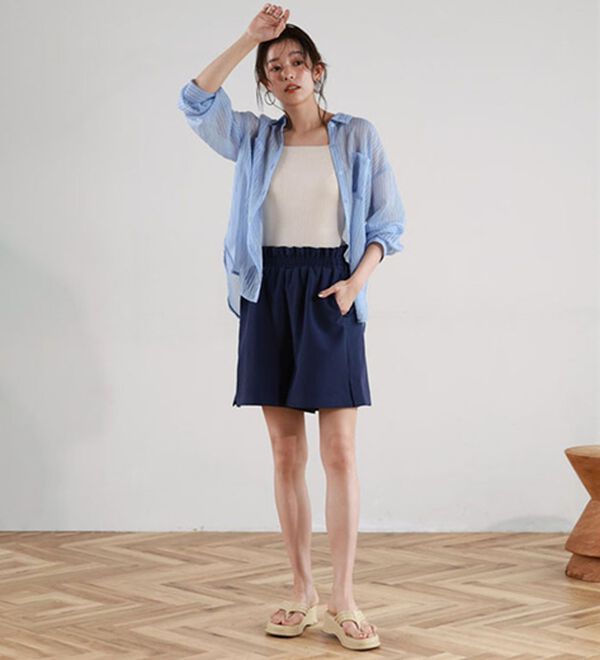 Pierrot（ピエロ）の「【速乾機能付】フレアショートパンツラッシュガード（その他パンツ）」｜詳細画像