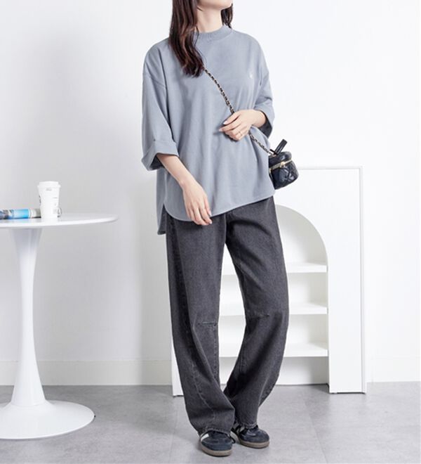 Viola e Viola（ヴィオラ エ ヴィオラ）の「【ビバリーヒルズポロクラブ】ミニ裏毛ロールアップワイドTシャツ（Tシャツ）」｜詳細画像